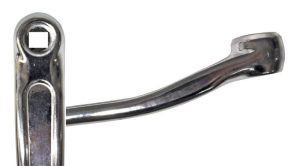Vevparti vänster 170 mm, alu silver, fyrkant