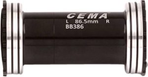 Cema BB386 Shimano W: 86,5 x ID: 46 mm Ruostumaton teräs - Musta, Interlock